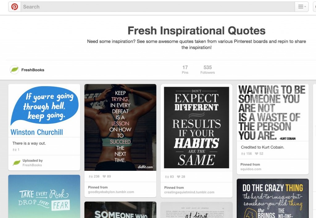 How Freshbooks uses Inspirational Quotes as a Board