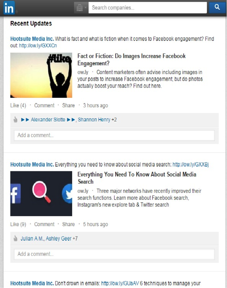 How Hootsuite uses LinkedIn