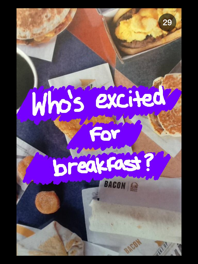 A Taco Bell Snapchat snap