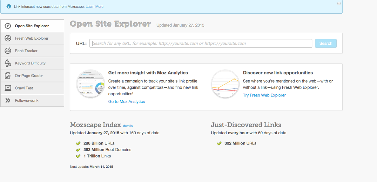 Screenshot of Moz's Open Site Explorer