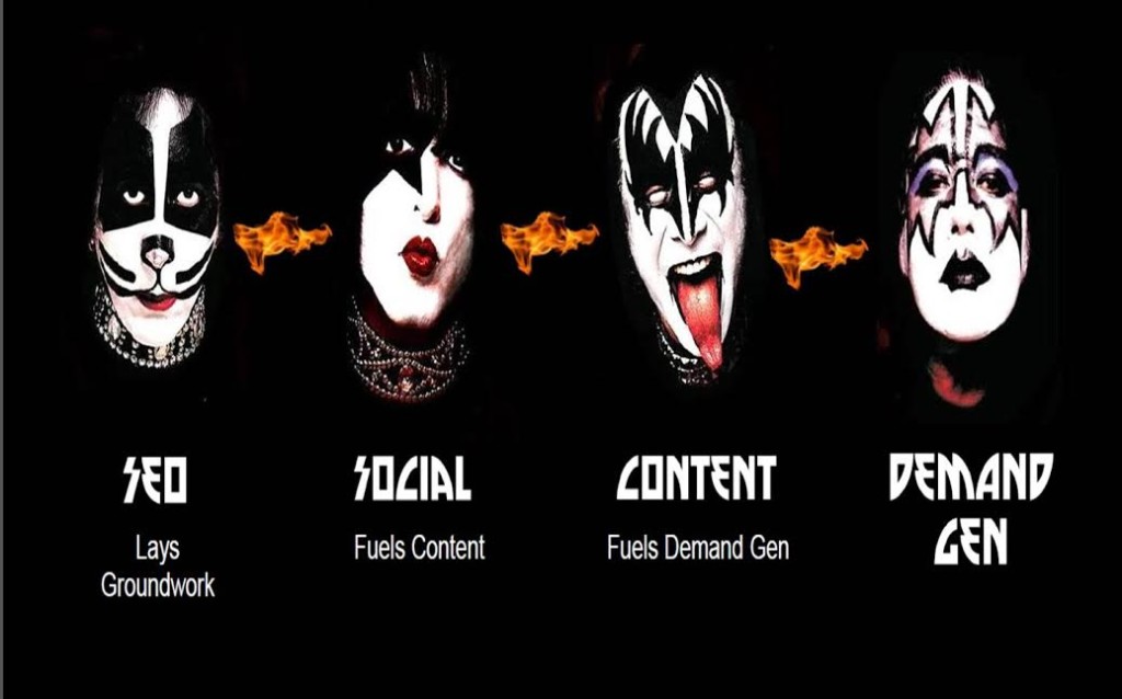A content marketing-KISS slide from Jason Miller's presentation