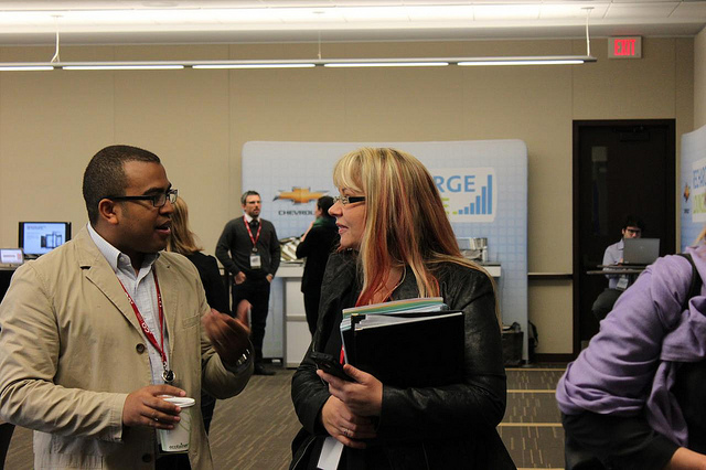 Attendees mingling at the meshmarketing event in 2011. Photo via Flickr user LexGner
