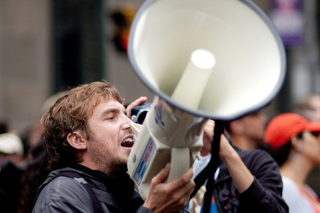 Don't just bullhorn your business to your fans, advises Jill Rowley Flickr photo via Jason Hargrove https://www.flickr.com/photos/salty_soul/4737400406/sizes/z/
