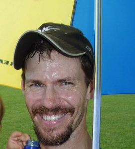 The author sporting a Movember look shortly after an ultimate frisbee game